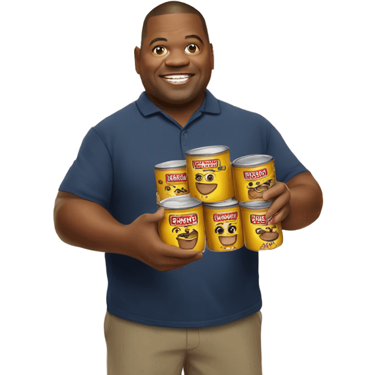 Jason Whitlock with cans of peanut butter emoji