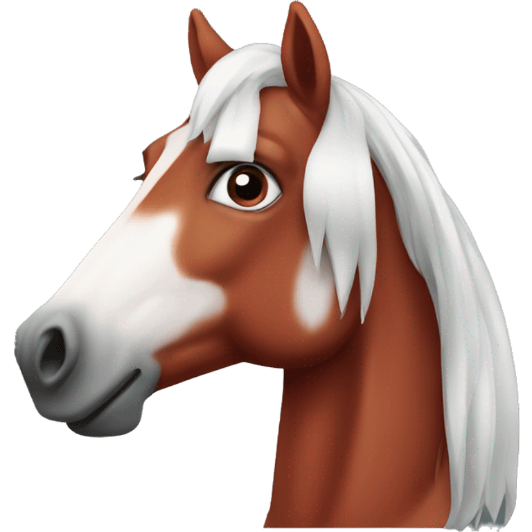 Islandic horse red emoji