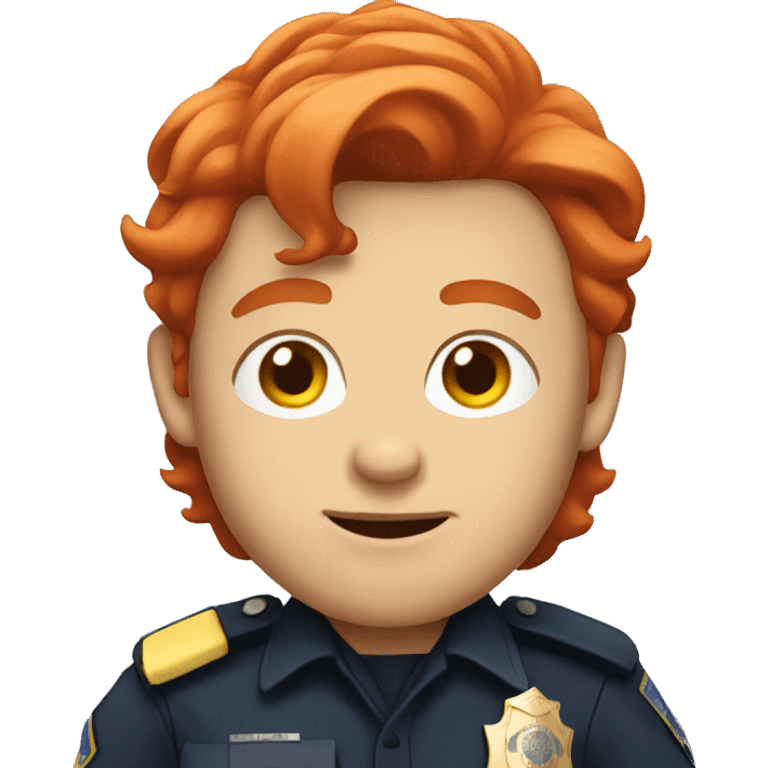 Police man with red hair emoji