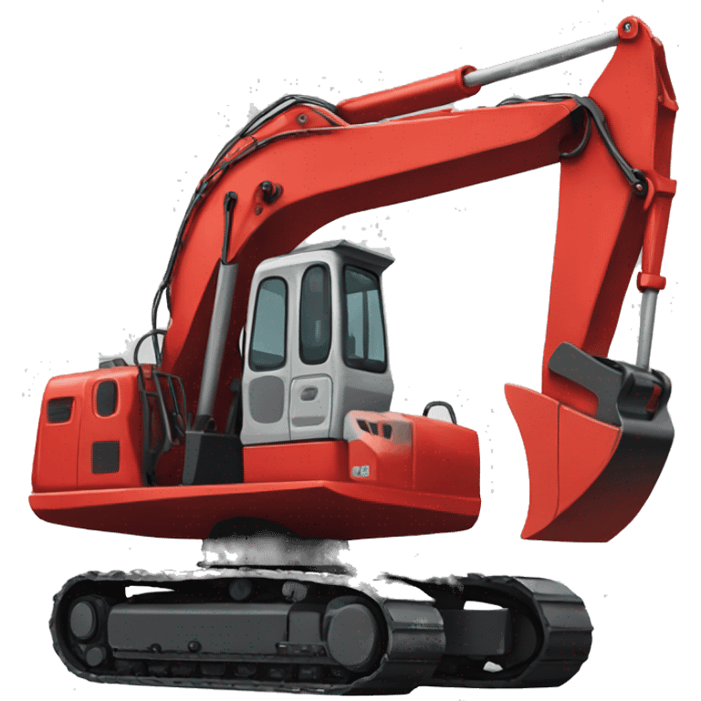 red excavator emoji