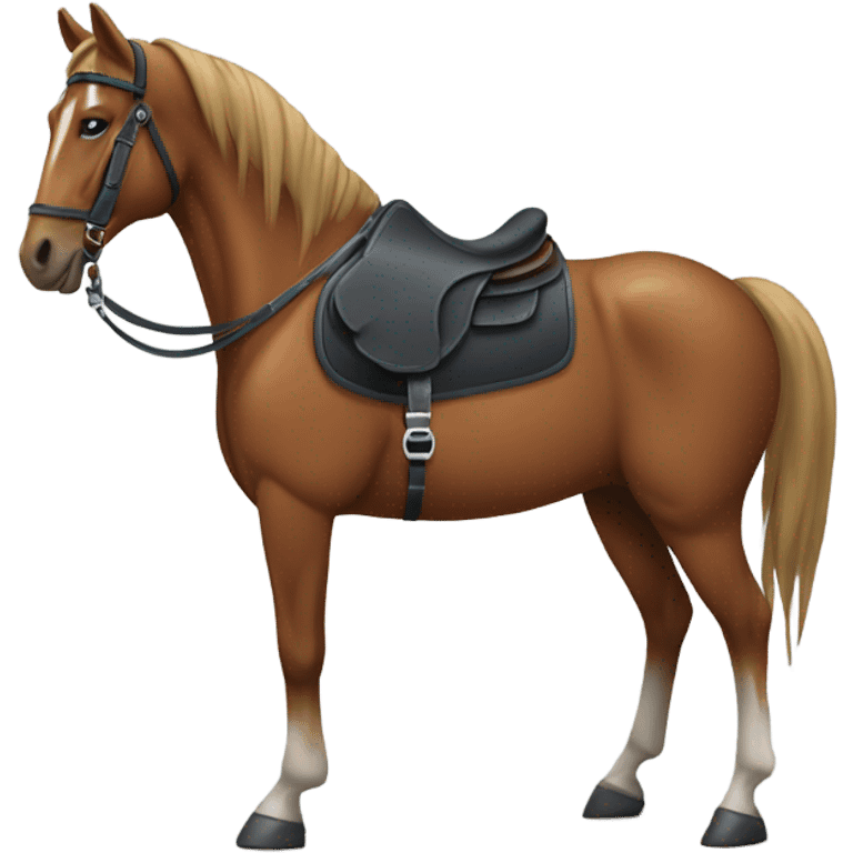 Horse with tack emoji