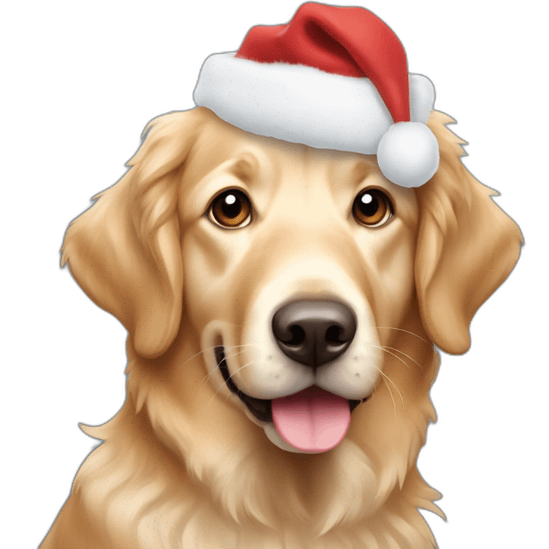 cute christmas Nova Scotia Retriever emoji