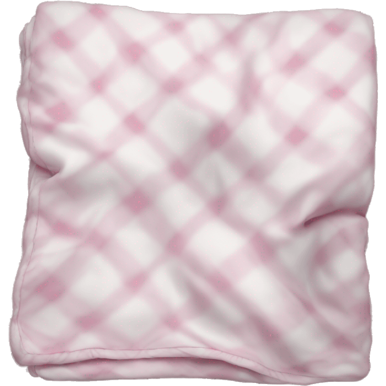 Plad white and pink blanket folded  emoji