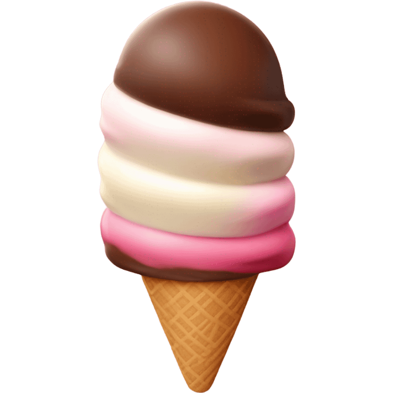 neopolitan ice cream emoji