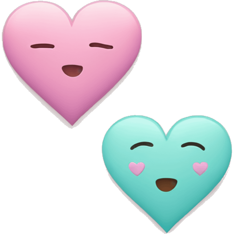 Hearts-couple-symbols-coloured-pastel-shade emoji