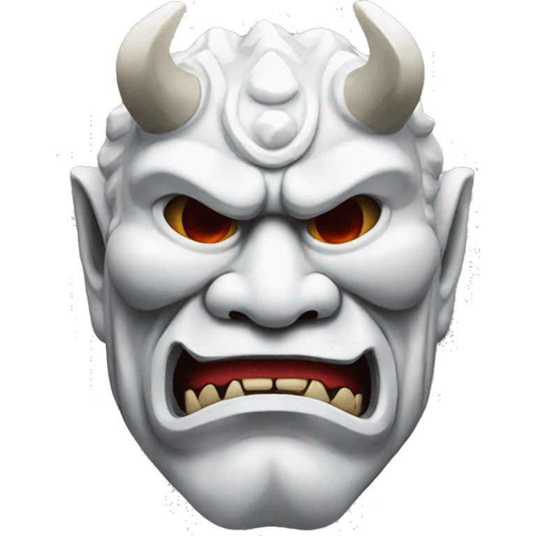 marble japanese oni mask emoji