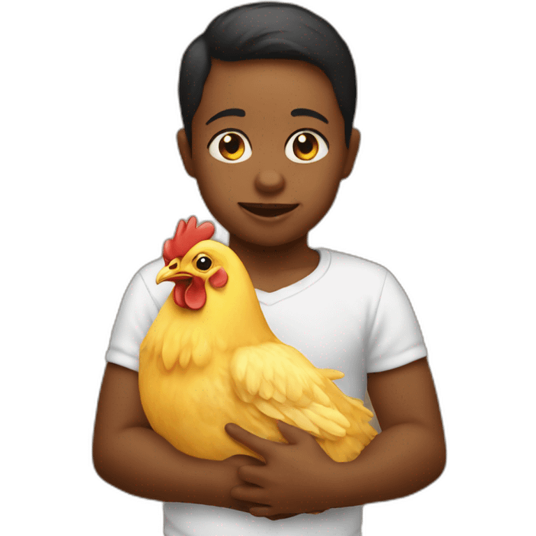 baby holding chicken by the neck emoji