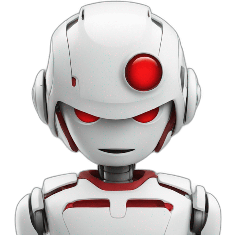 Robot white with red emoji