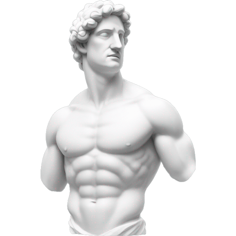 white Greek statue with muscles emoji