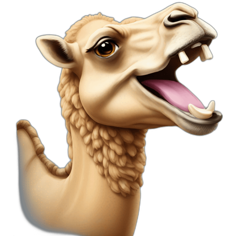 Camel laughing emoji