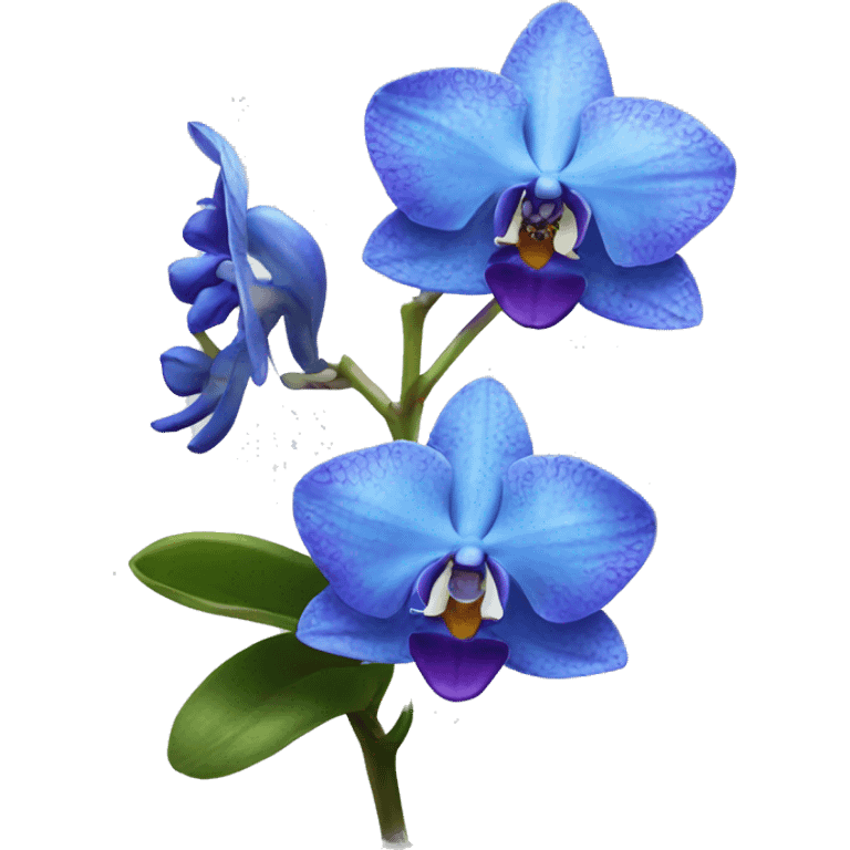 Blue orchids emoji