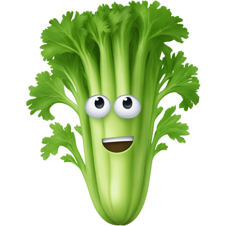 celery with eyebrows and eyes emoji