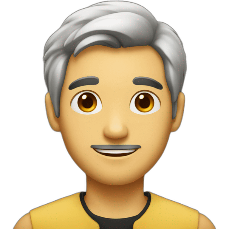 A man with black hair wearing a honey-colored dress   emoji