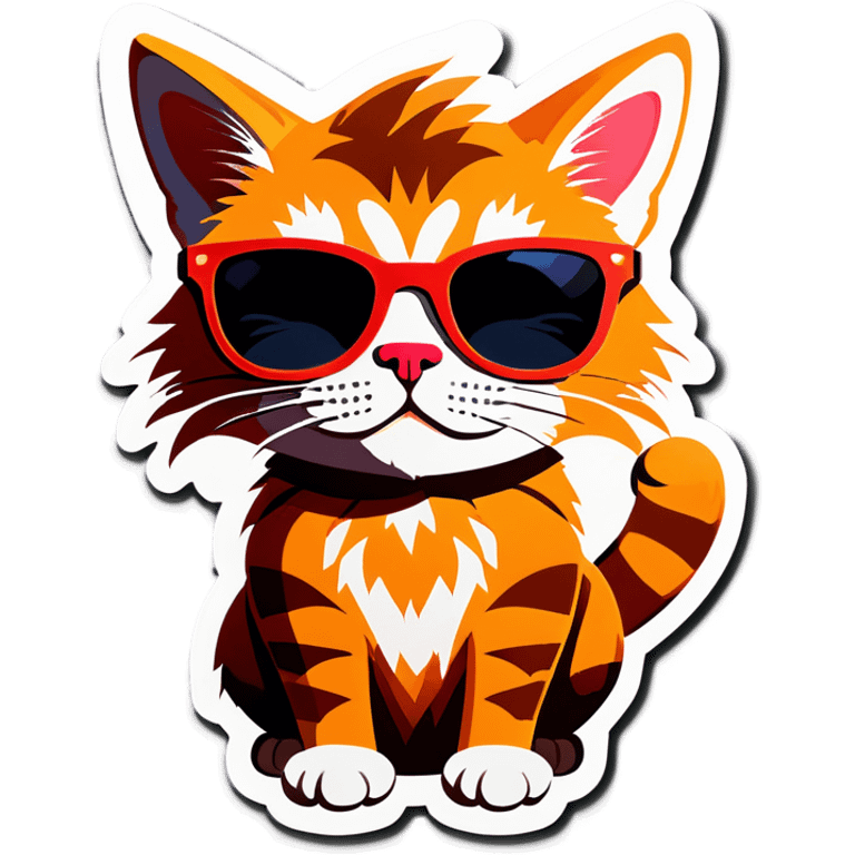 Cat with sunglasses emoji