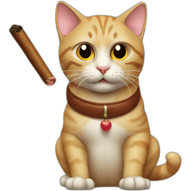 cat with a cigar emoji