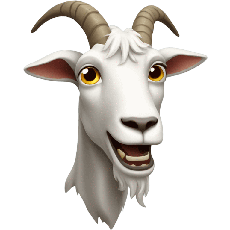 Scary goat emoji