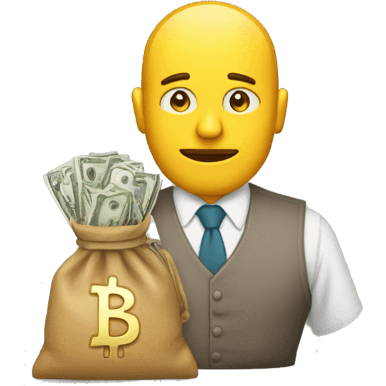 Ladron con bolsa de dinero  emoji