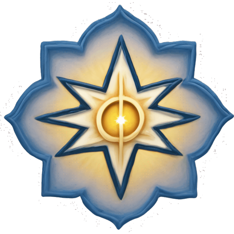 create an emoji that represents the Bahá'í Faith, similar to the religious symbols for Christianity (✝️), Judaism (✡️), and Islam (☪️). The Bahá'í symbol should feature a nine-pointed star, which is a key symbol in the Bahá'í Faith emoji