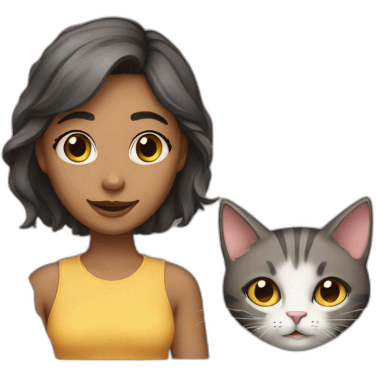 a-girl-and-a-cat emoji