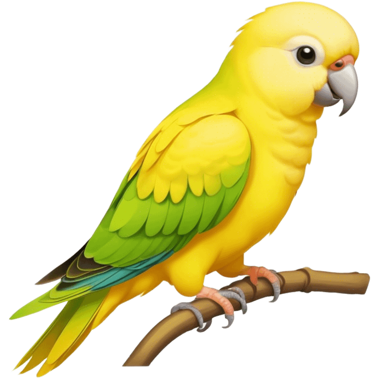 All yellow parakeet no green feathers emoji