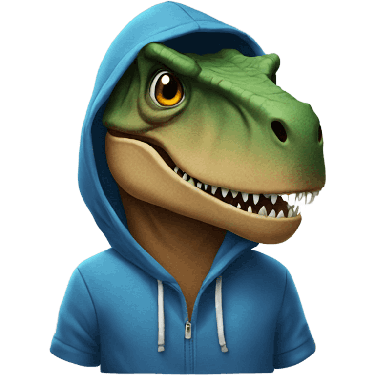 T. rex wearing hoodie  emoji