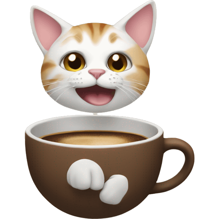 cat drinks coffee  emoji