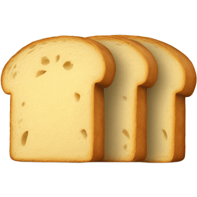 Two plain bread slices stacked emoji