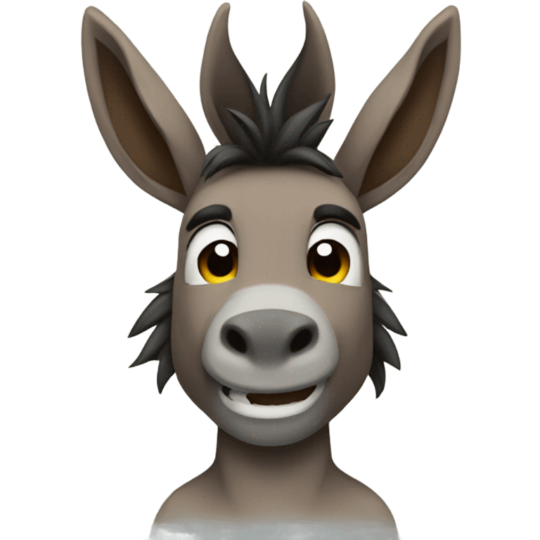 Donkey, shirtless, anthro, male, muscular emoji