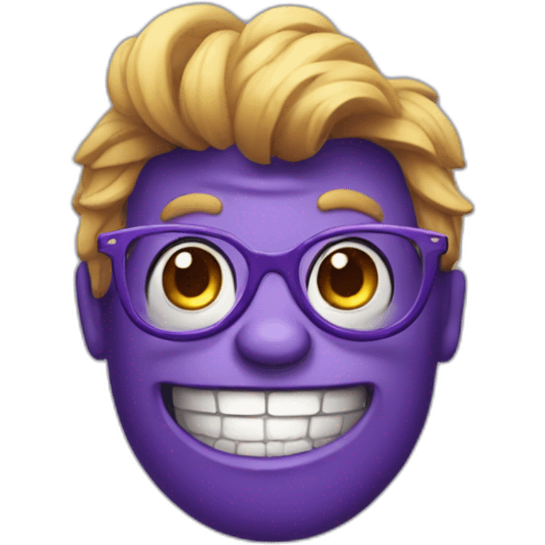 violet confident nerdy monster emoji