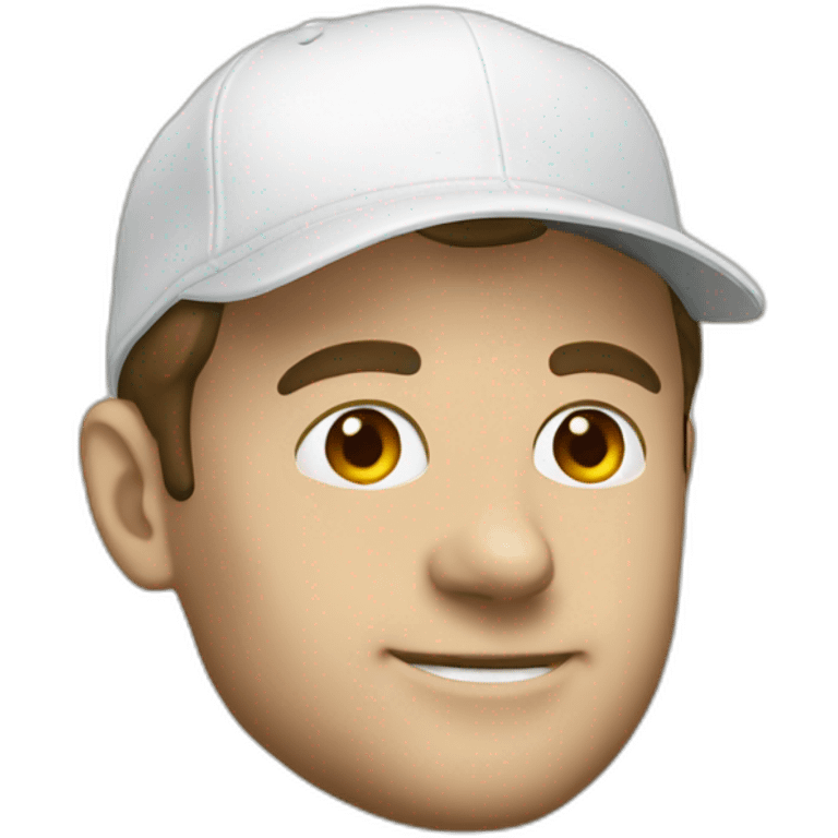 macron with a cap emoji