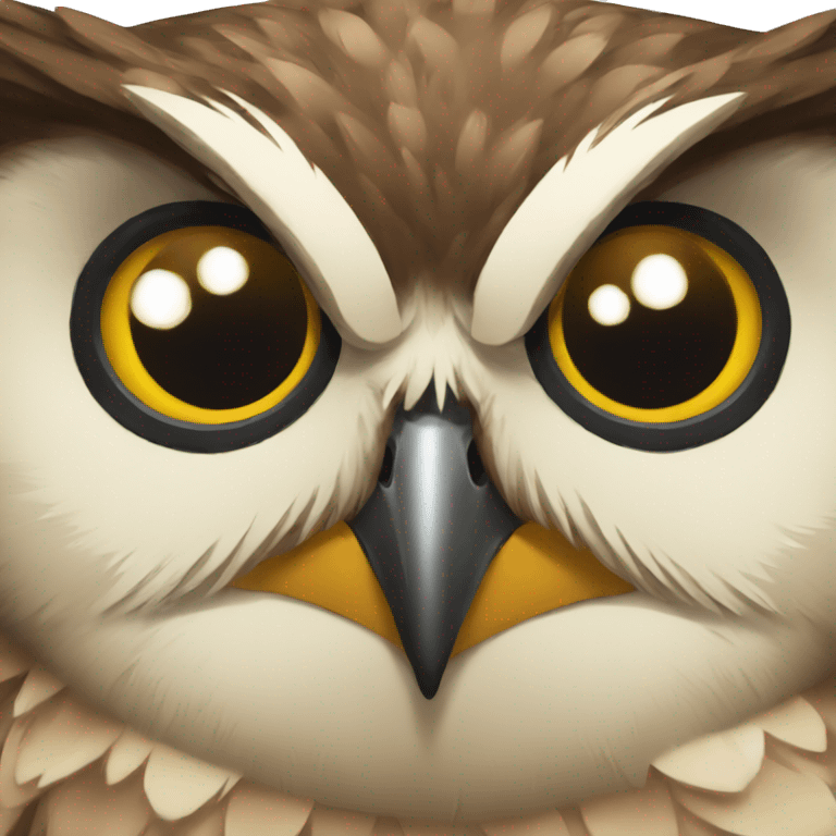 Angry owl emoji