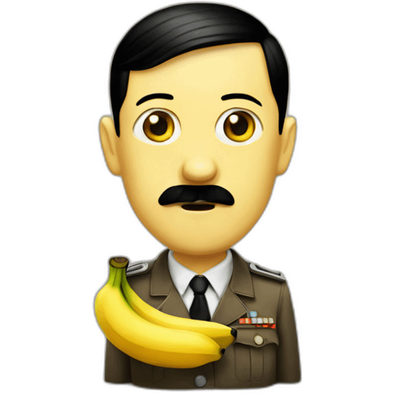 hitler with a banana emoji