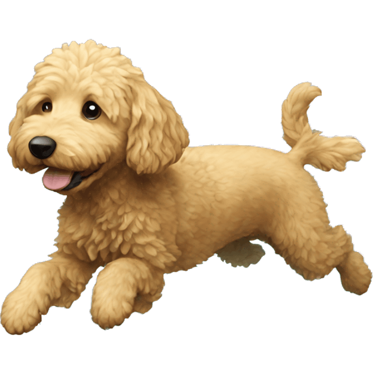 golden doodle swimming  emoji