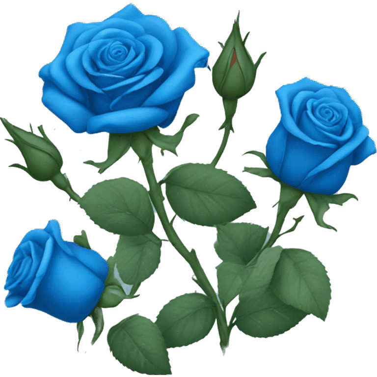 blue roses emoji