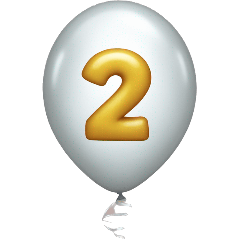 The NUMBER two if it was a balloon emoji