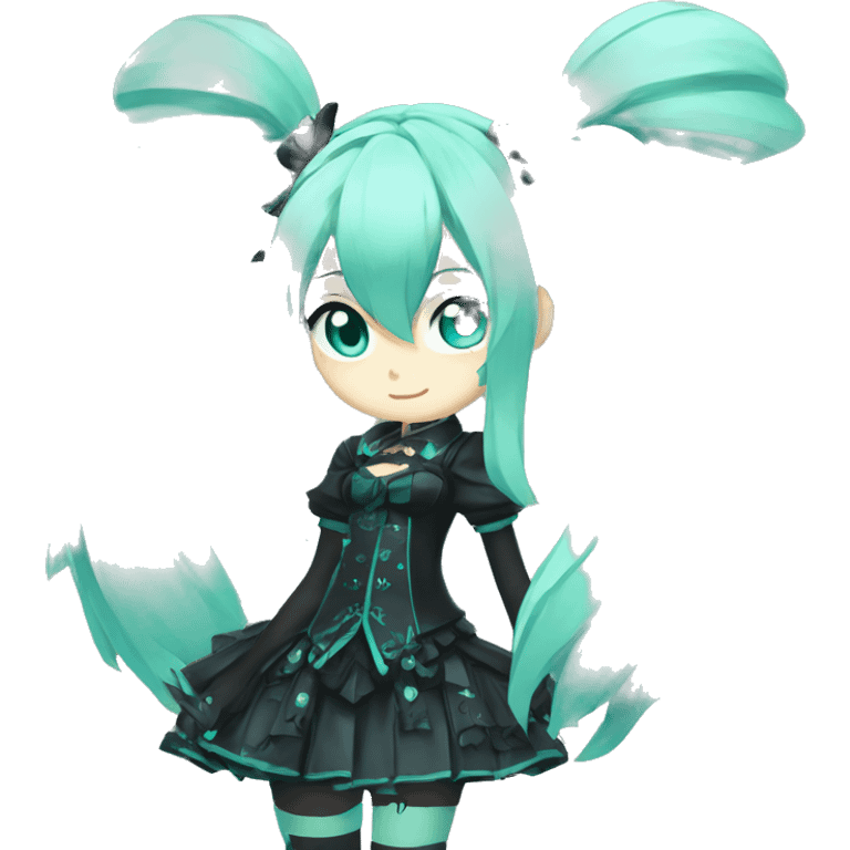 Hatsune Miku goth emoji