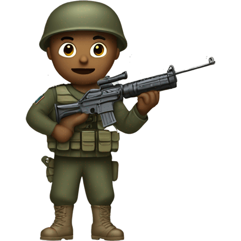 Solider with weapon emoji