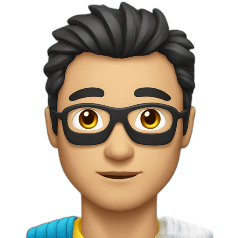 SuperHero Kazakh man emoji