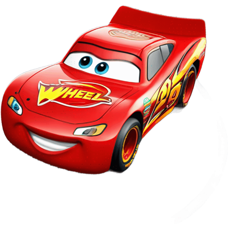 Lightning McQueen hot wheels track emoji