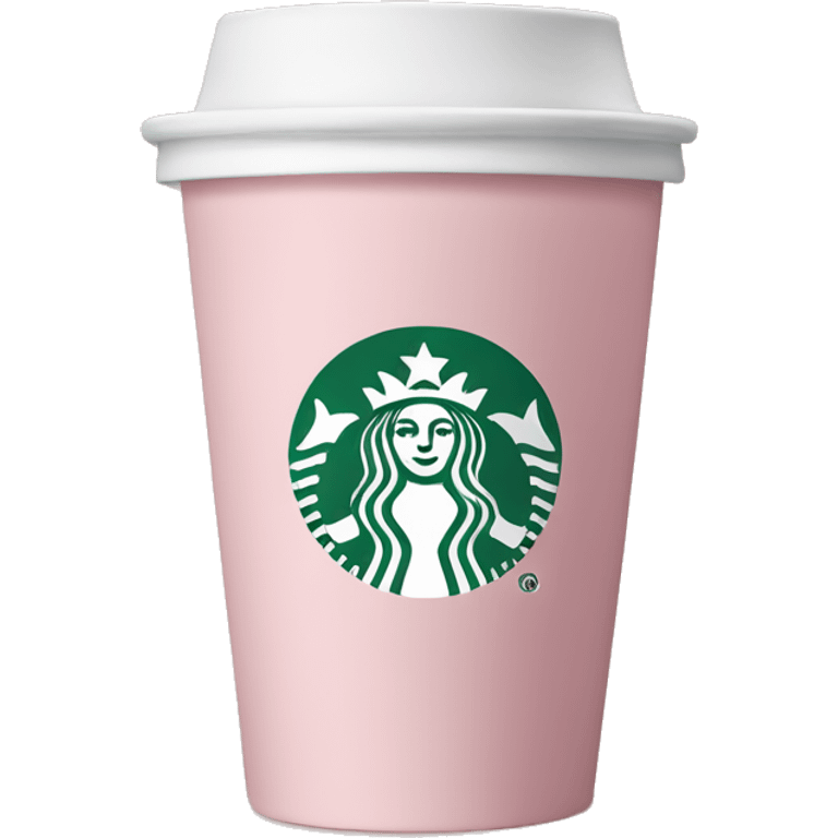 light pink Starbucks cup emoji