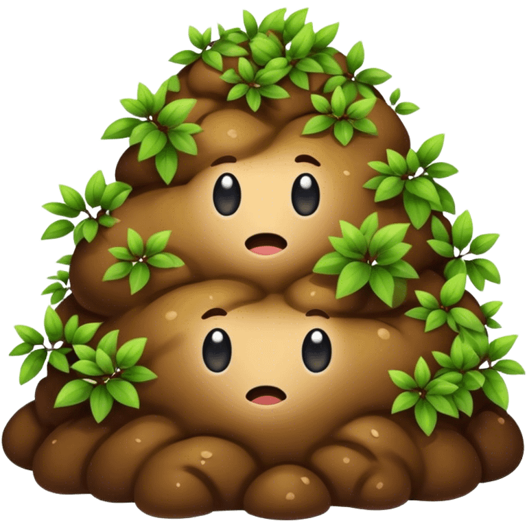 Bushes with poop on it emoji