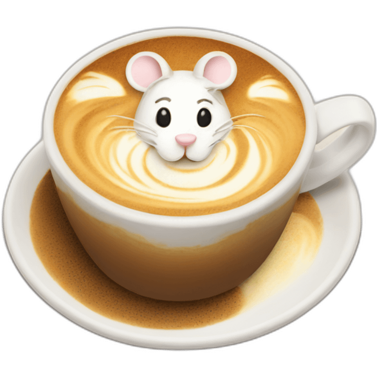 latte art mouse emoji