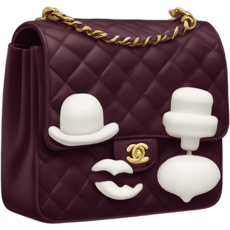 dark Burgundy Chanel bag emoji