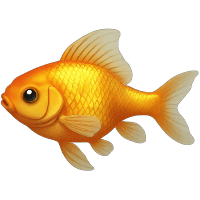 Elderly goldfish emoji