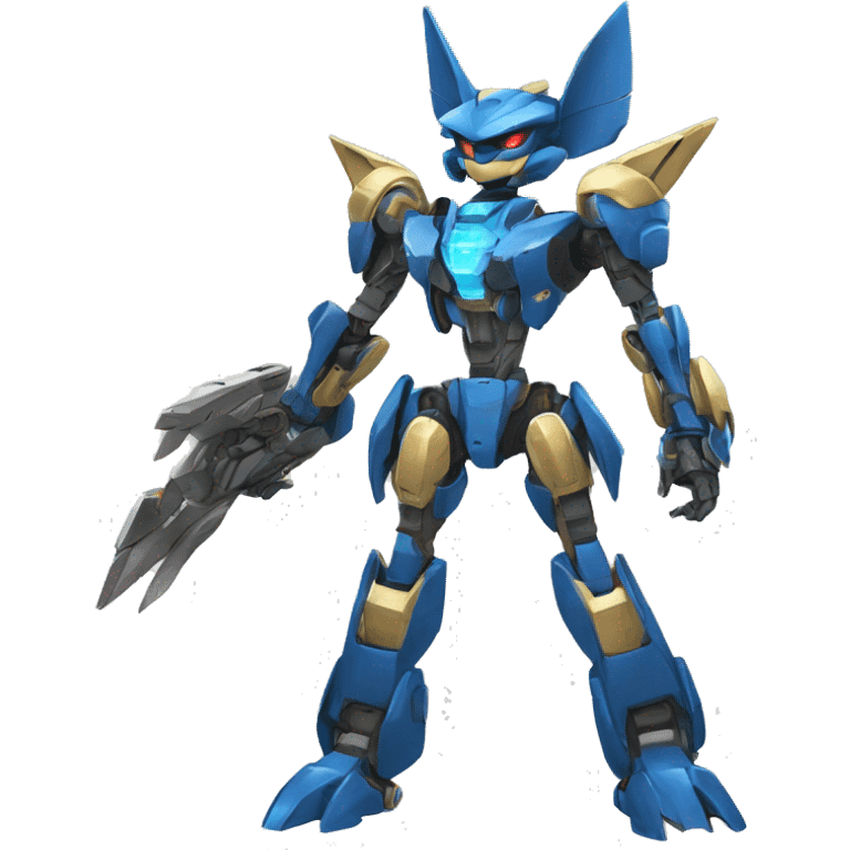 Futuristic mechanical medabot-lucario-mecha full body emoji