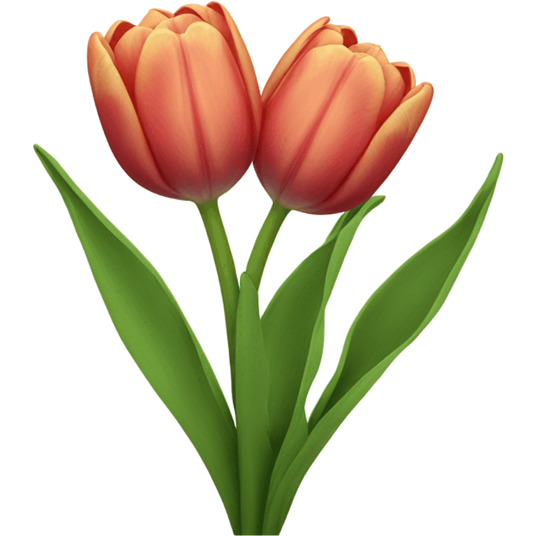 some tulips with their stems  emoji