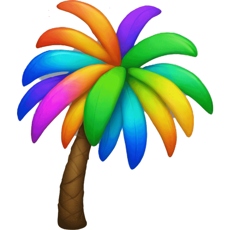 rainbow palm tree emoji