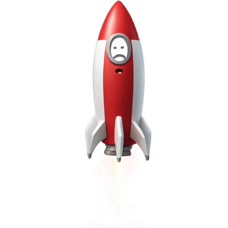 red rocket lift off emoji