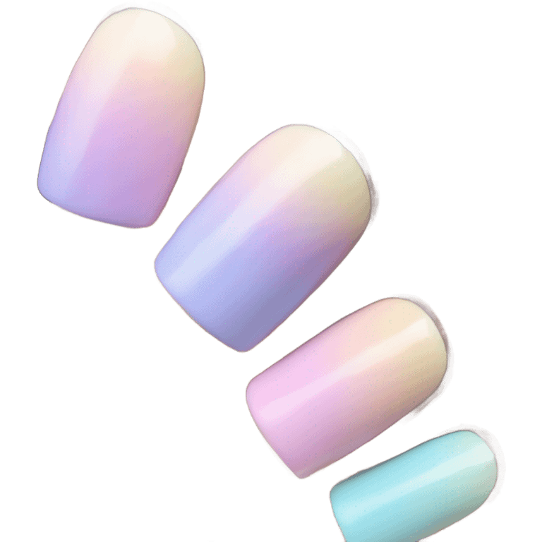 Pastel ombré nails  emoji