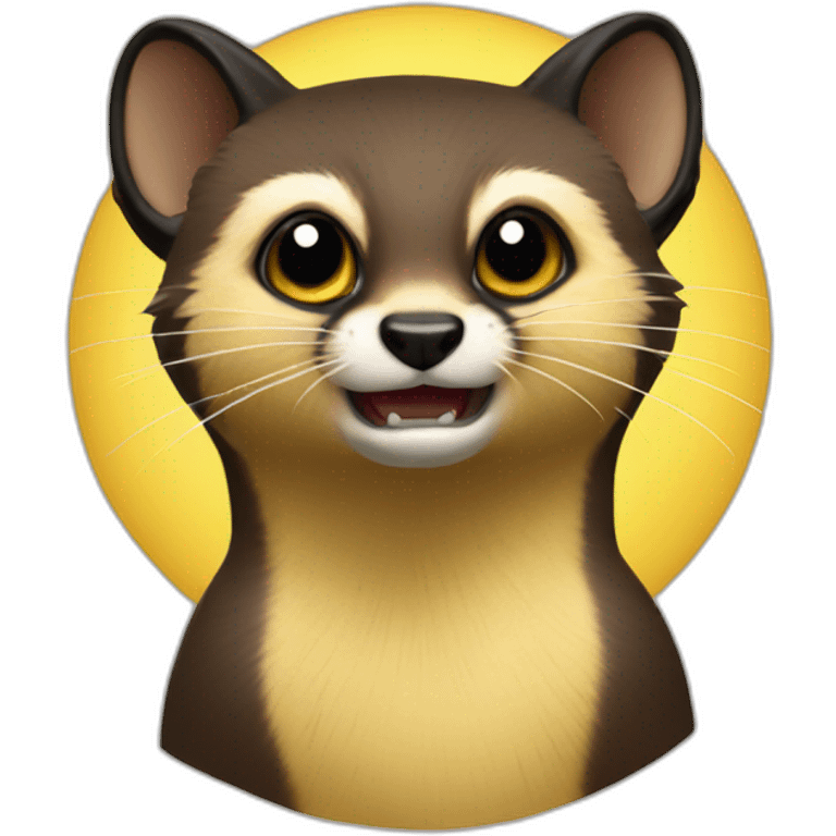 angry yellow throated marten emoji